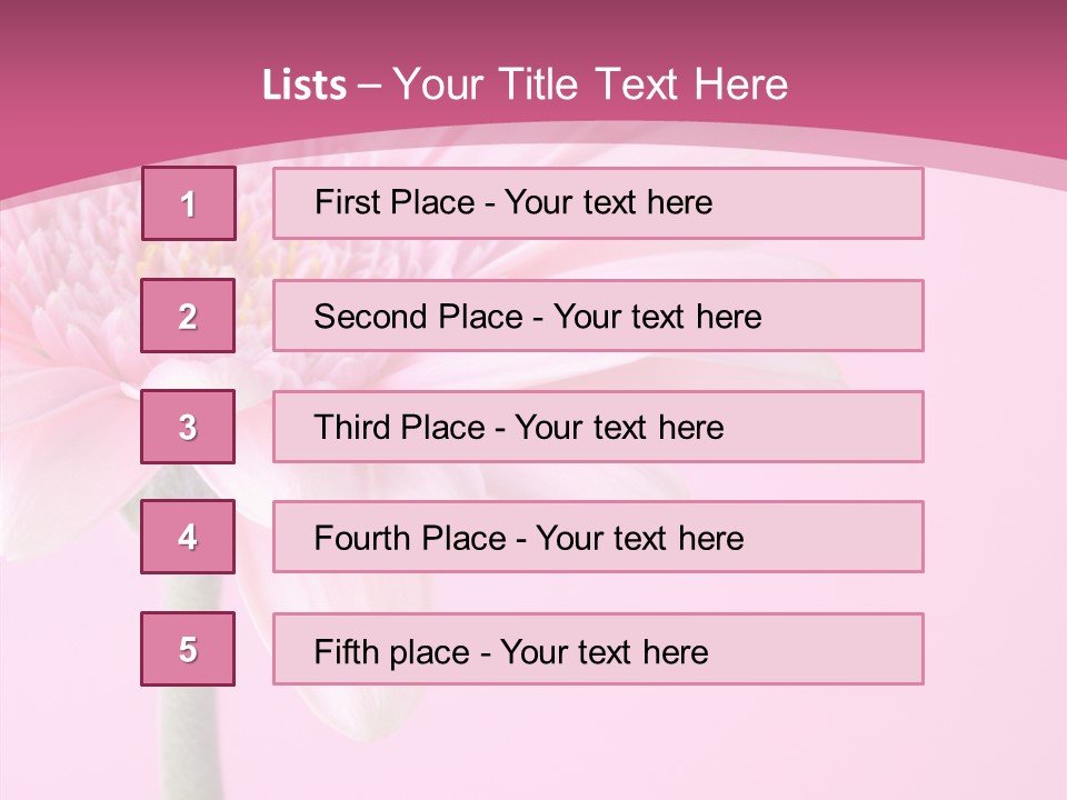 Blossom Circle Gerbera PowerPoint Template