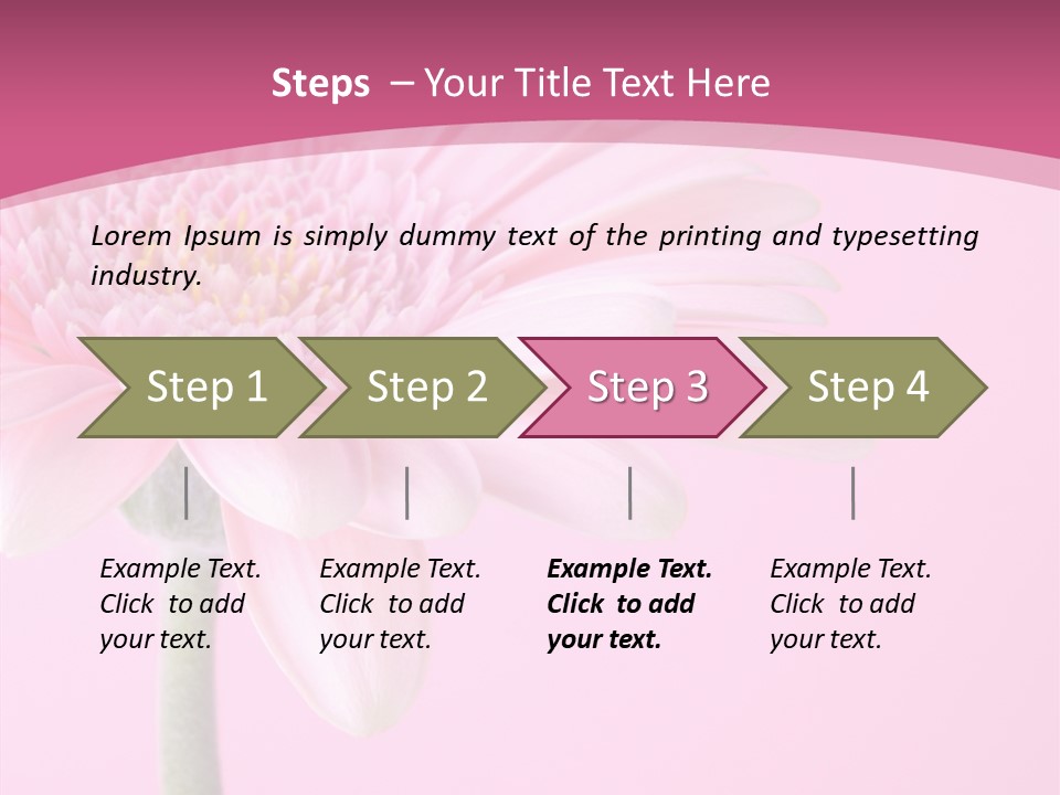 Blossom Circle Gerbera PowerPoint Template