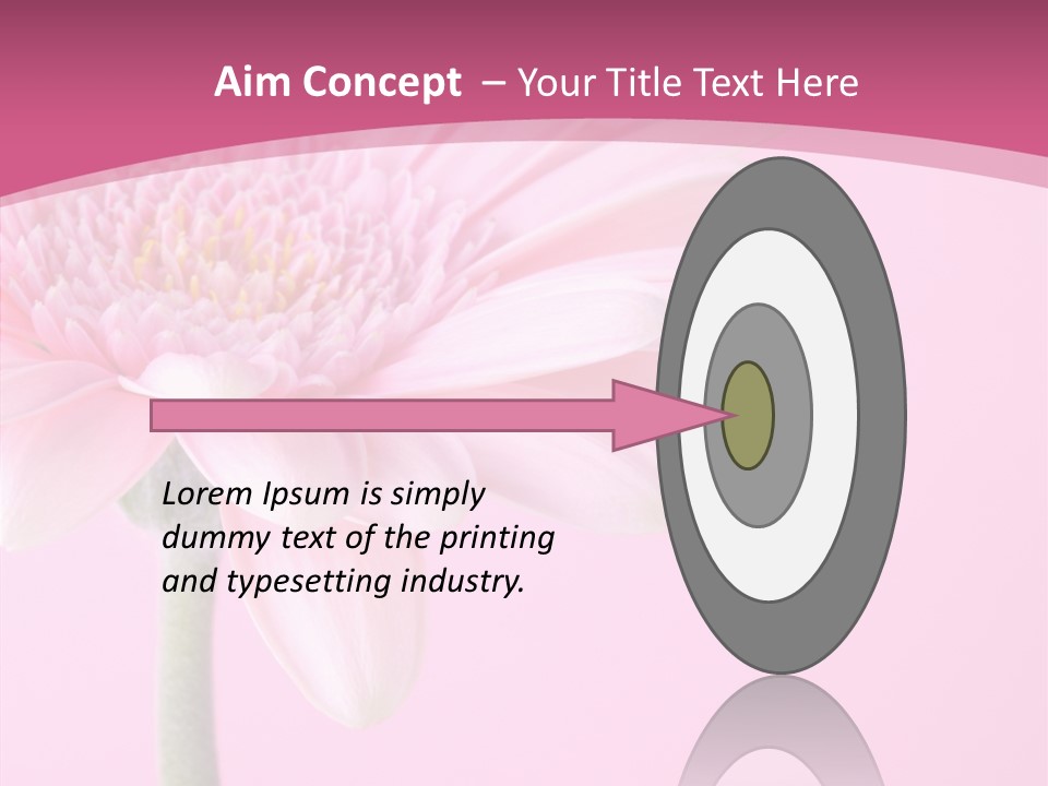 Blossom Circle Gerbera PowerPoint Template