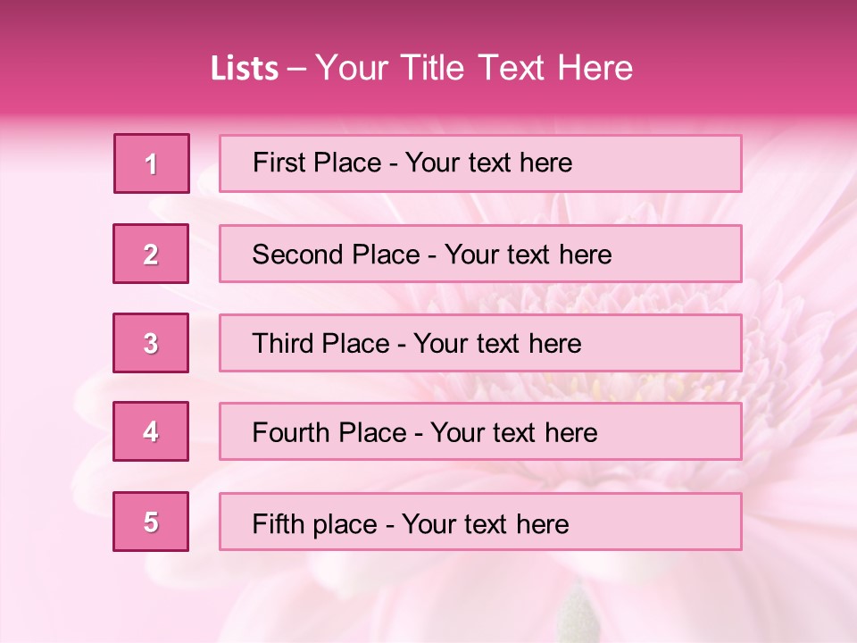 Bloom Gerbera Pink PowerPoint Template