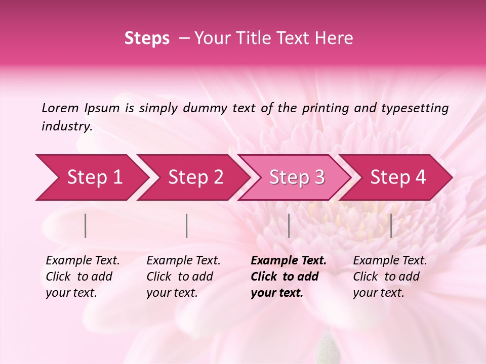 Bloom Gerbera Pink PowerPoint Template