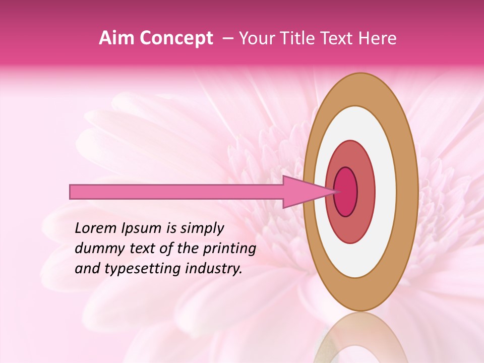 Bloom Gerbera Pink PowerPoint Template