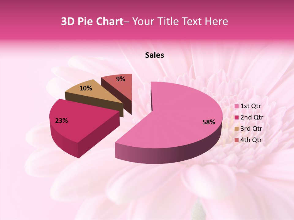 Bloom Gerbera Pink PowerPoint Template
