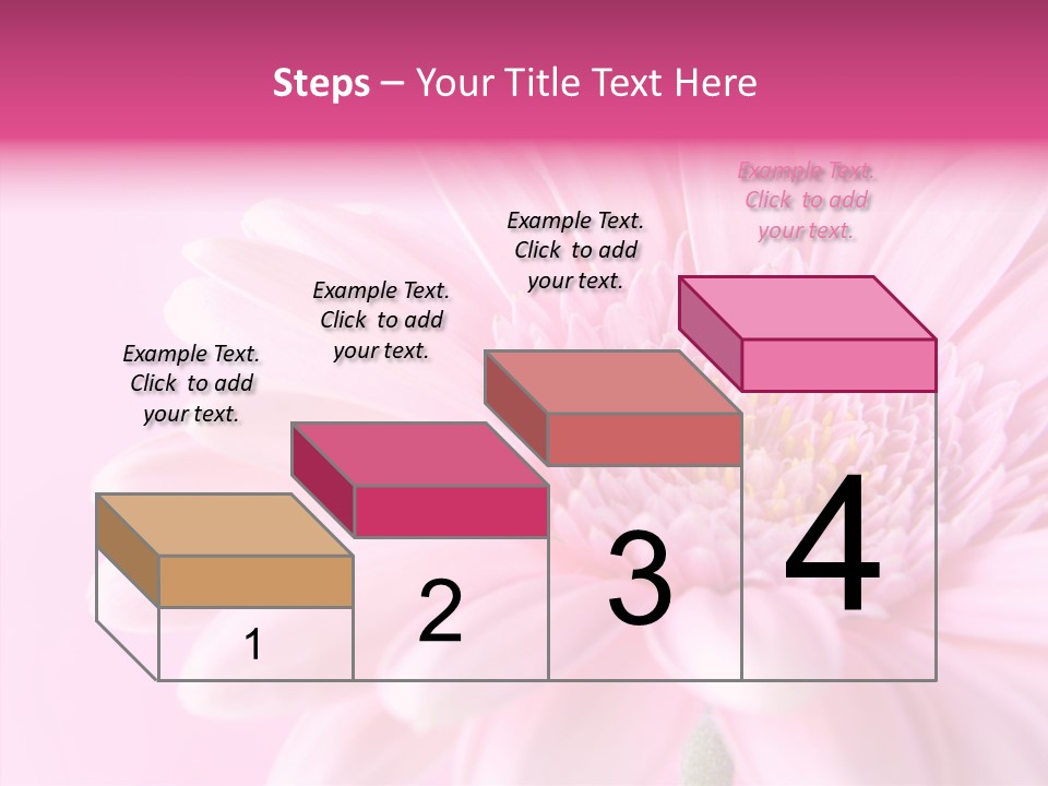 Bloom Gerbera Pink PowerPoint Template