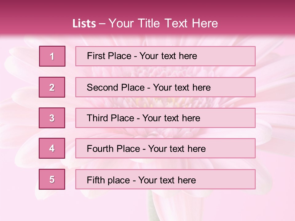 Daisy Circle Gerbera PowerPoint Template