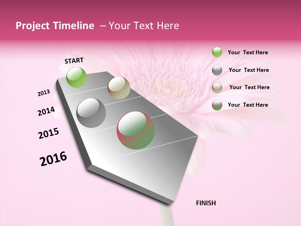 Isolated Circle Bloom PowerPoint Template