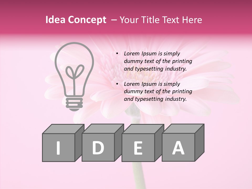 Isolated Circle Bloom PowerPoint Template