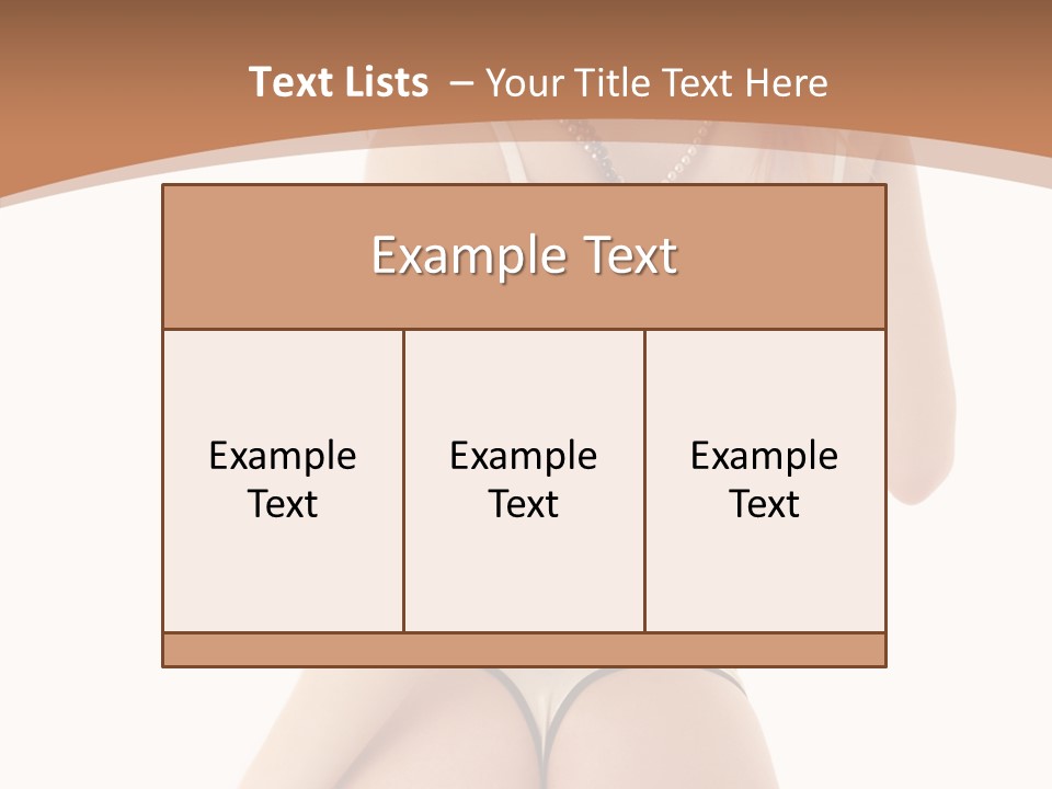 Panties Voluptuous Strings PowerPoint Template