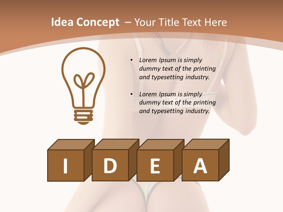 Panties Voluptuous Strings PowerPoint Template