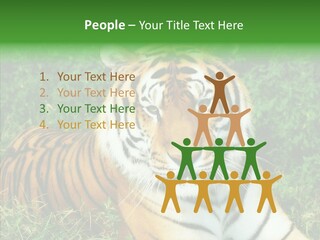 Team Corporation Figure PowerPoint Template