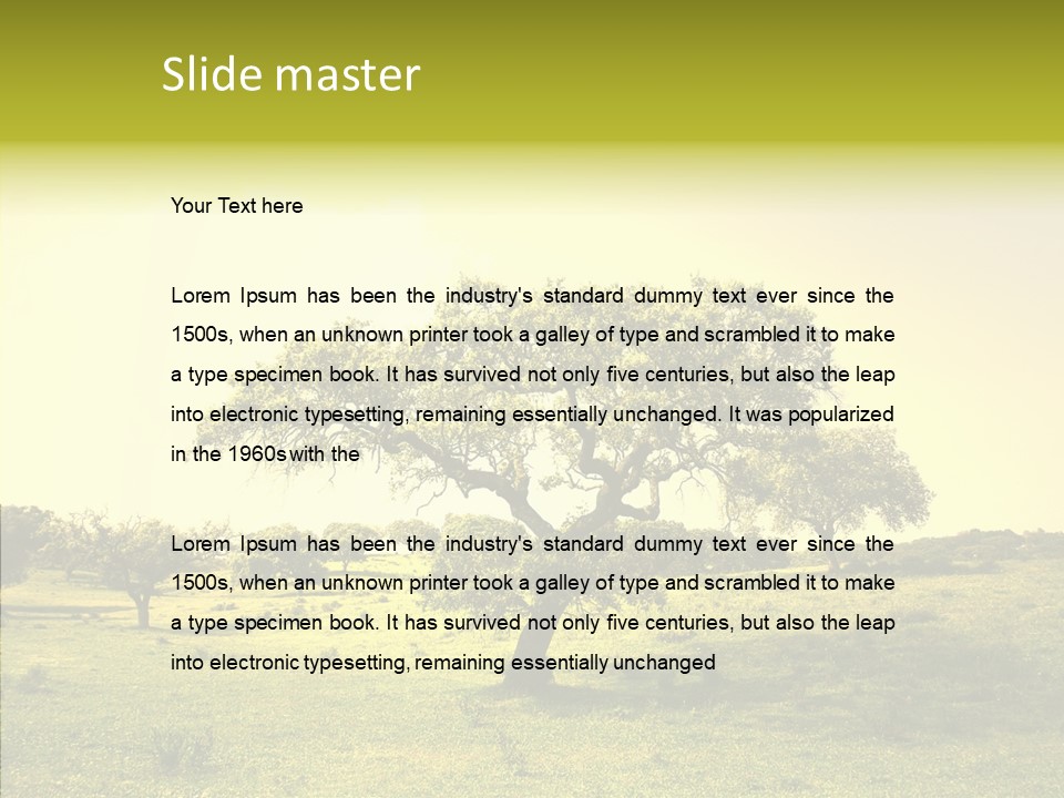 Tree Wind Grow PowerPoint Template