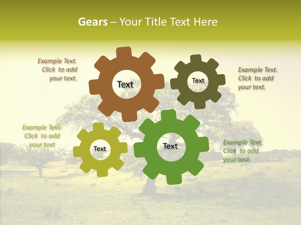 Tree Wind Grow PowerPoint Template