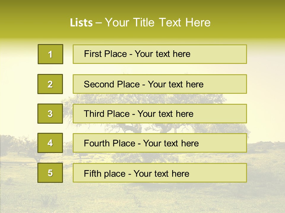 Tree Wind Grow PowerPoint Template