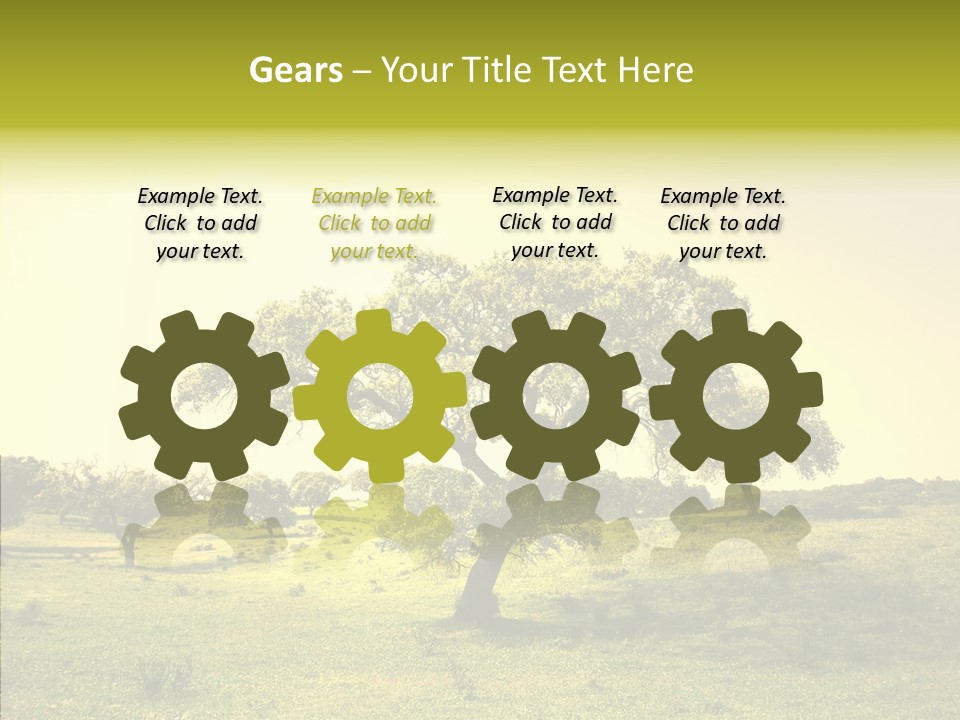 Tree Wind Grow PowerPoint Template