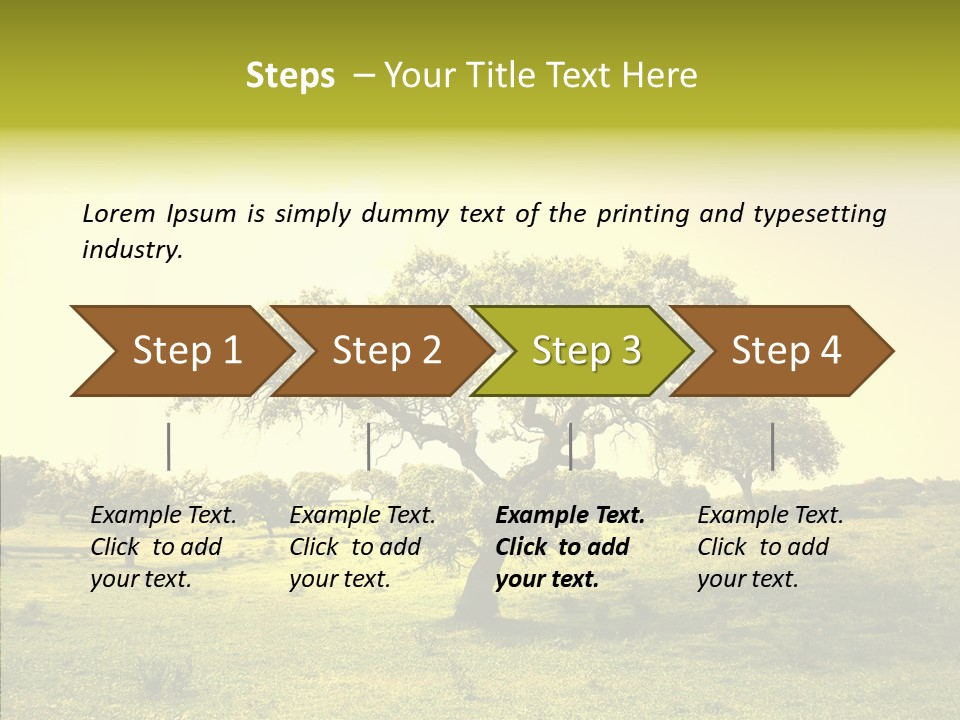 Tree Wind Grow PowerPoint Template