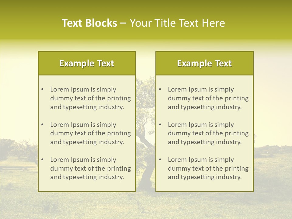 Tree Wind Grow PowerPoint Template