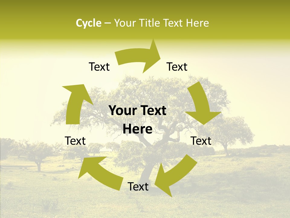 Tree Wind Grow PowerPoint Template