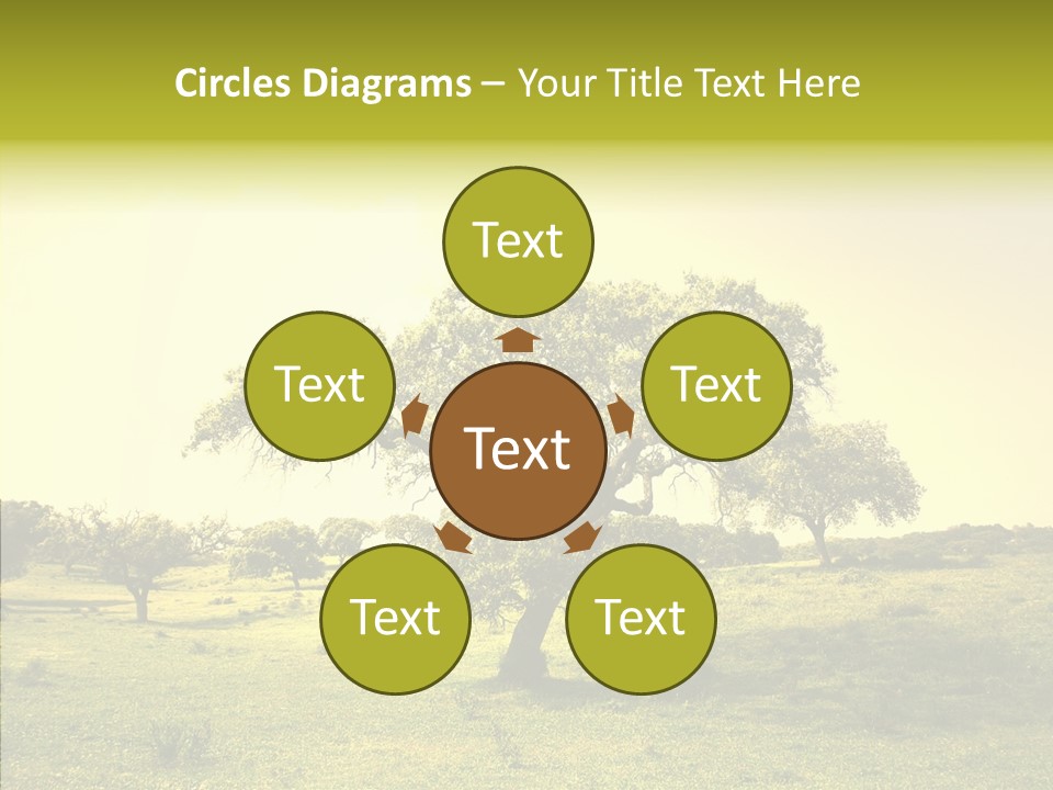 Tree Wind Grow PowerPoint Template