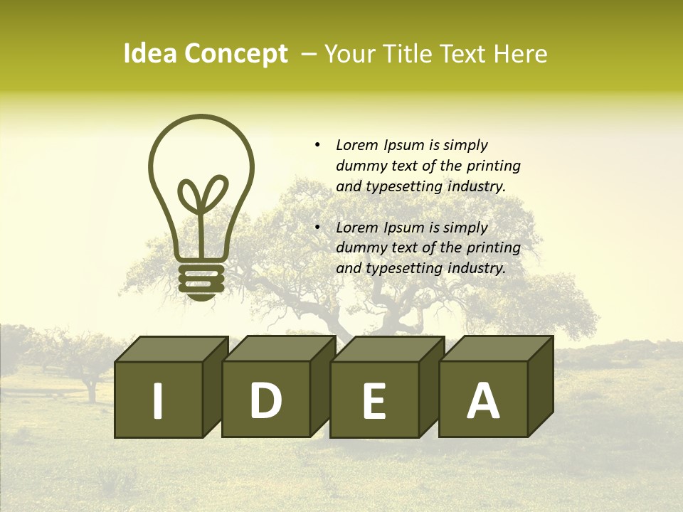 Tree Wind Grow PowerPoint Template