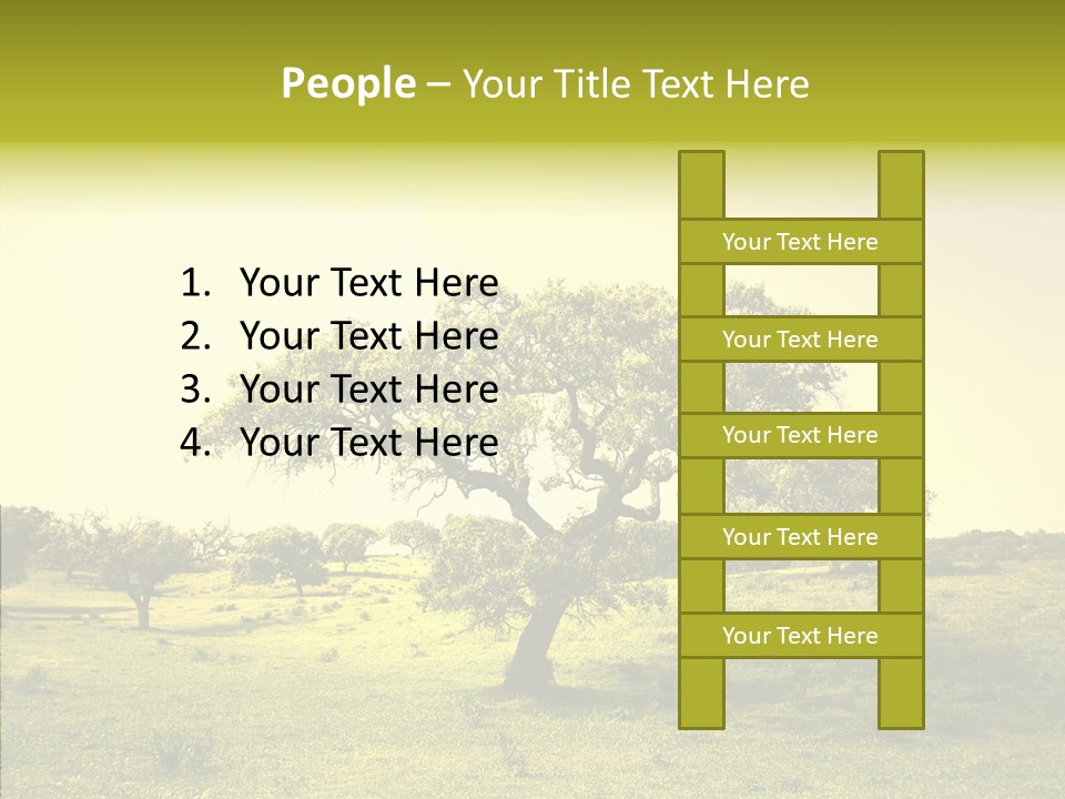 Tree Wind Grow PowerPoint Template