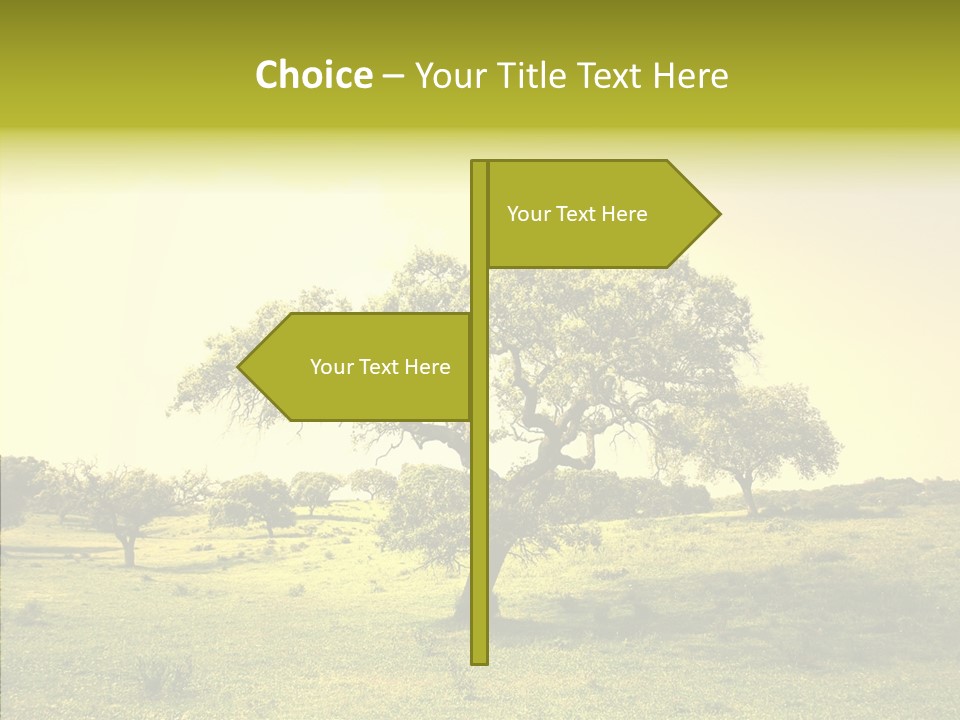 Tree Wind Grow PowerPoint Template