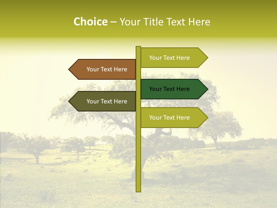 Tree Wind Grow PowerPoint Template