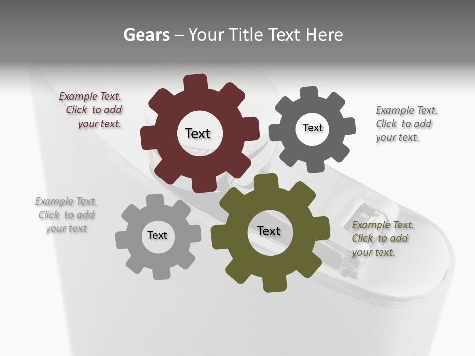 A Silver Lighter With A White Background PowerPoint Template