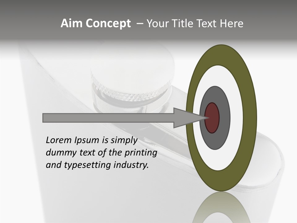 A Silver Lighter With A White Background PowerPoint Template