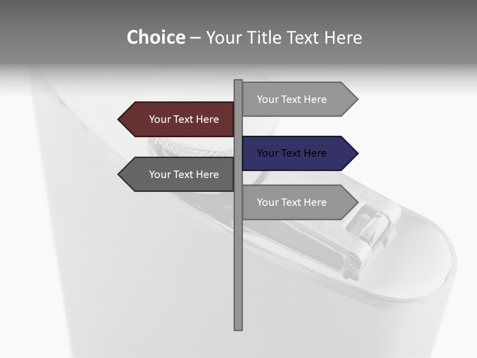 A Silver Lighter With A White Background PowerPoint Template