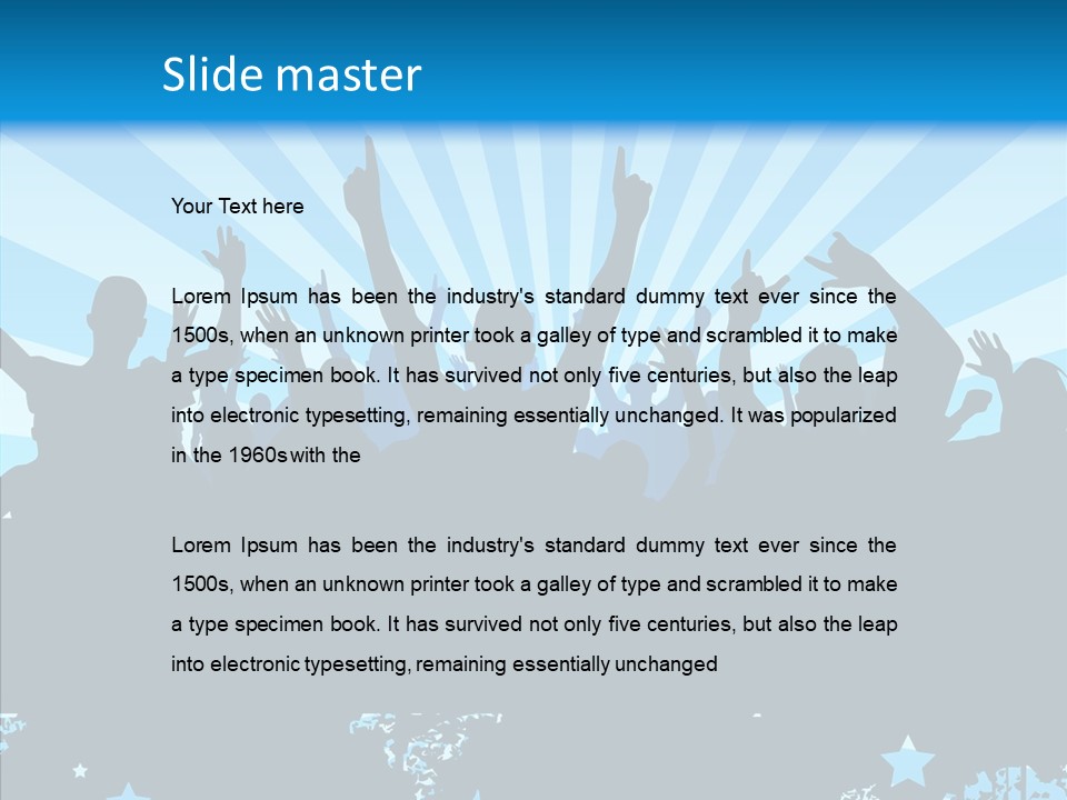 Crowd Man Roll PowerPoint Template