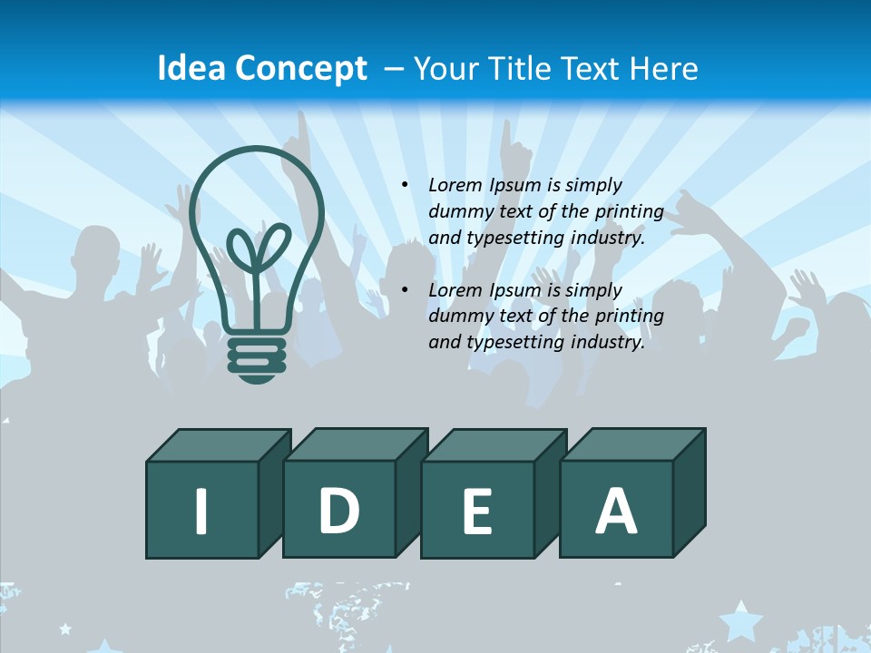 Crowd Man Roll PowerPoint Template