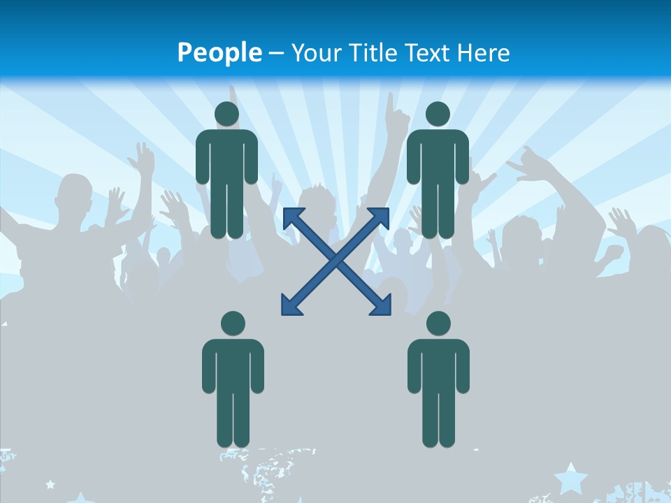 Crowd Man Roll PowerPoint Template