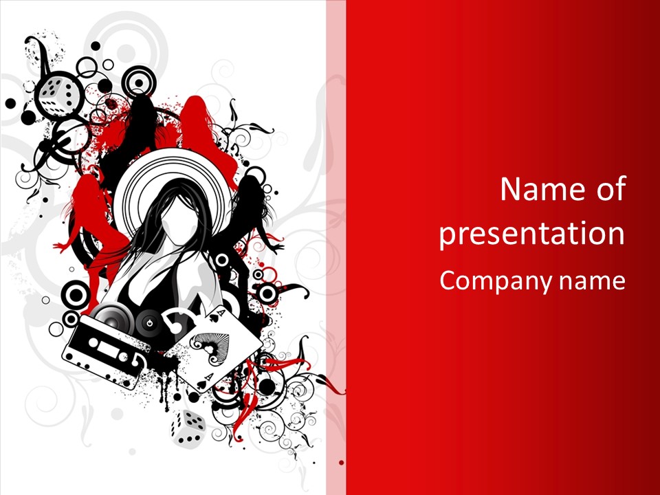 Glamors Active Black PowerPoint Template