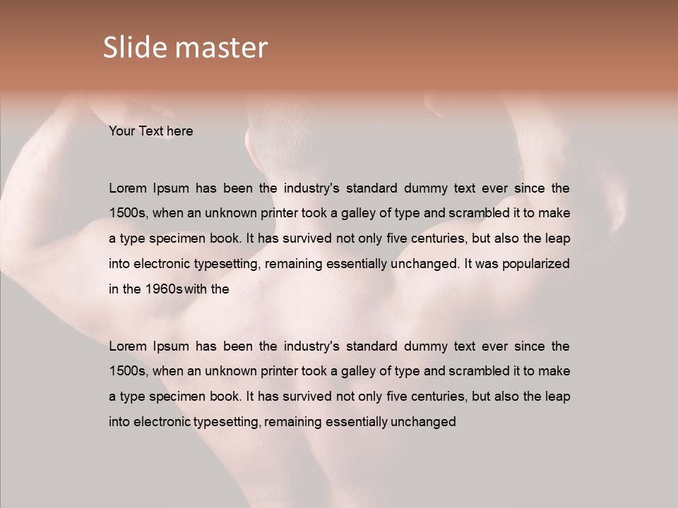 Macho Strength Guy PowerPoint Template