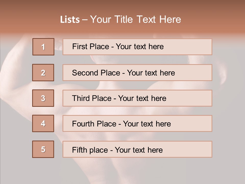Macho Strength Guy PowerPoint Template
