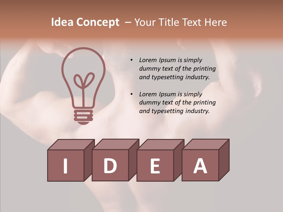 Macho Strength Guy PowerPoint Template