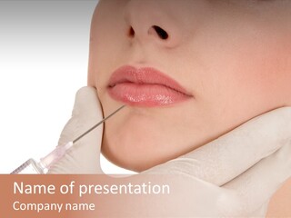 Aesthetic Lips Rejuvenation PowerPoint Template