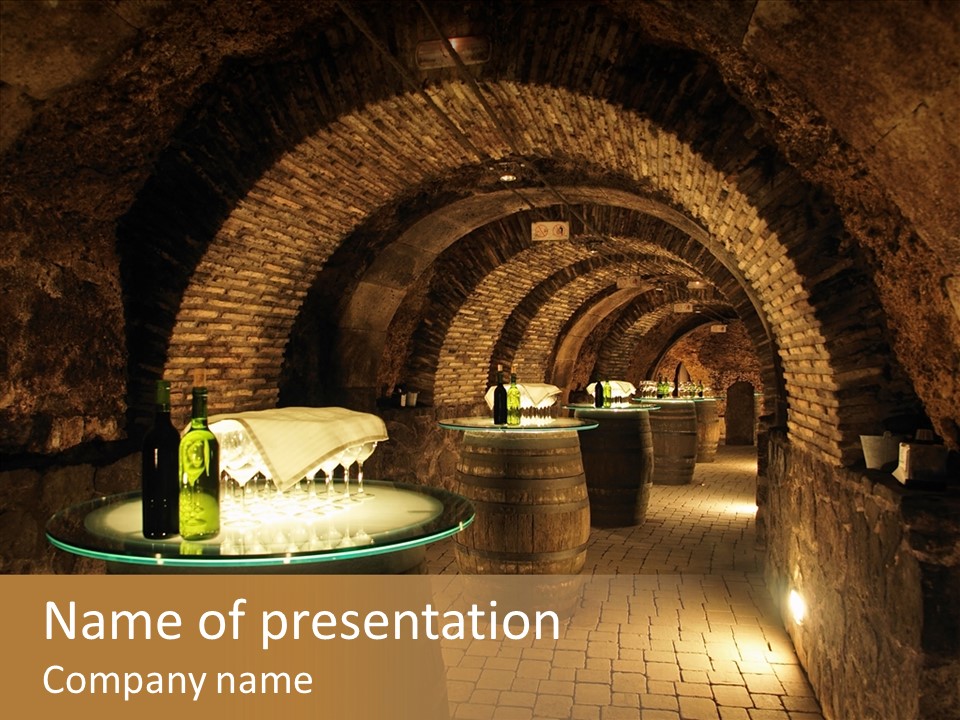 Wine Cellar Drink Winecellar PowerPoint Template