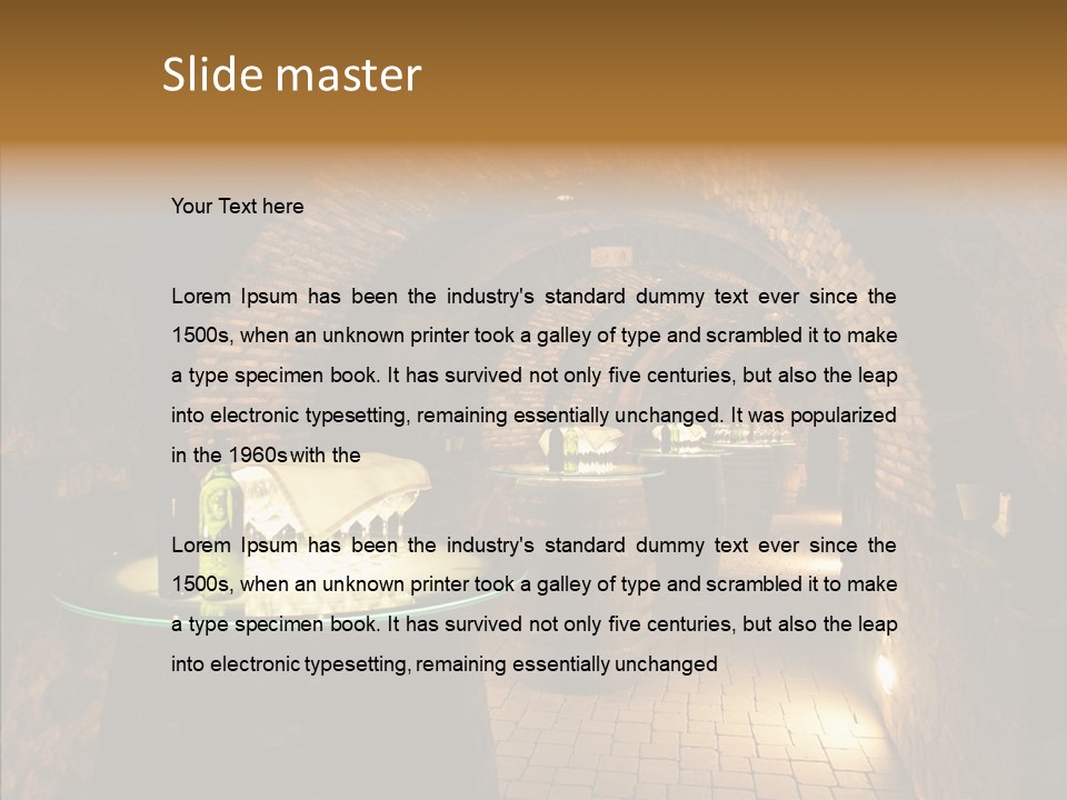 Wine Cellar Drink Winecellar PowerPoint Template