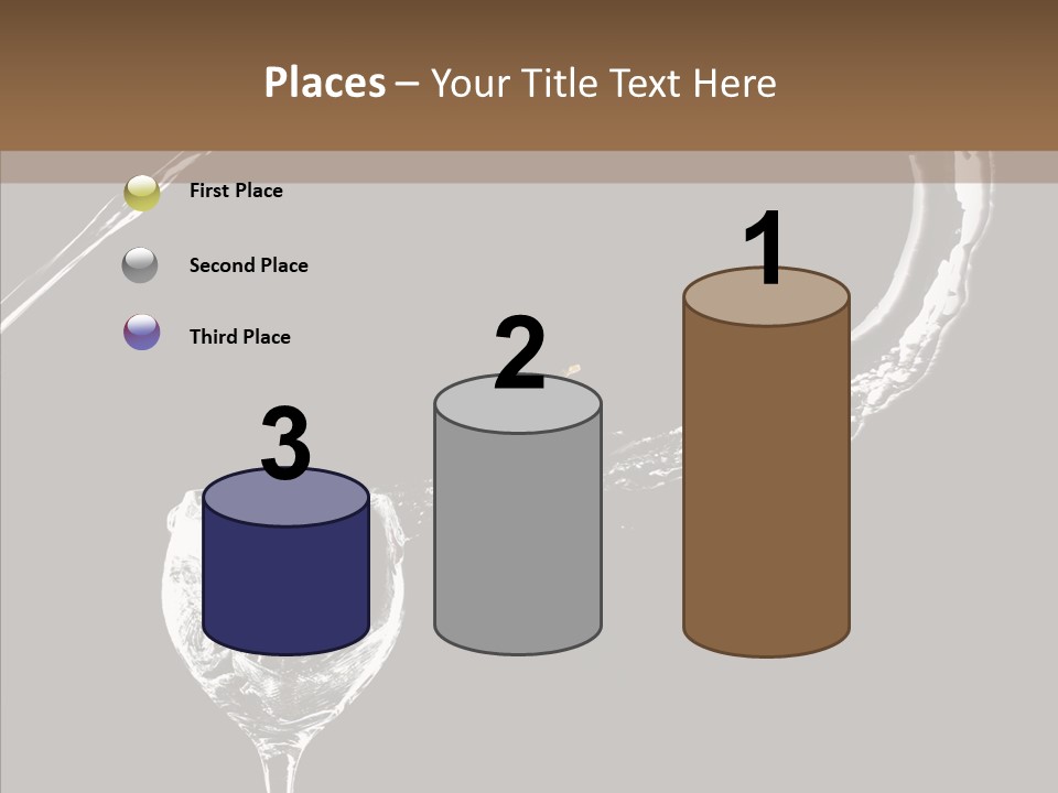 A Glass Of Wine With A Cherry On Top Of It PowerPoint Template