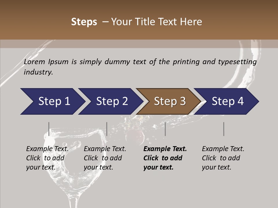A Glass Of Wine With A Cherry On Top Of It PowerPoint Template