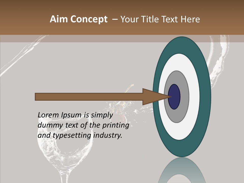 A Glass Of Wine With A Cherry On Top Of It PowerPoint Template