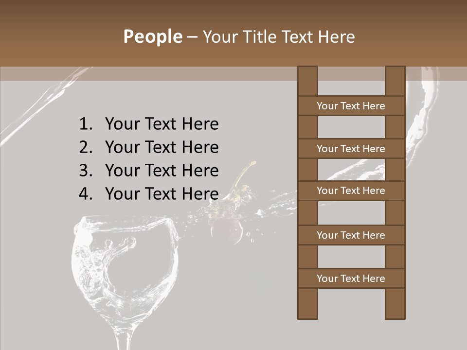 A Glass Of Wine With A Cherry On Top Of It PowerPoint Template