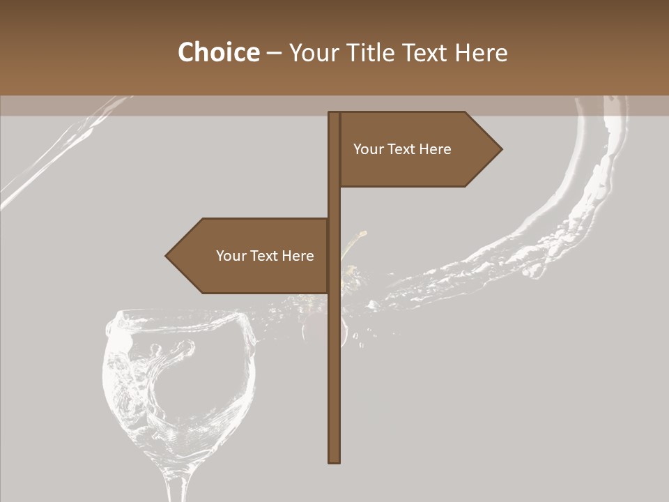 A Glass Of Wine With A Cherry On Top Of It PowerPoint Template