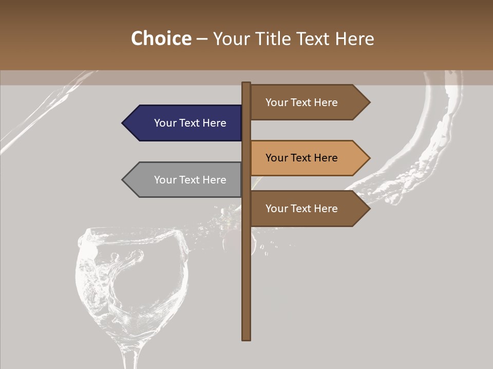 A Glass Of Wine With A Cherry On Top Of It PowerPoint Template