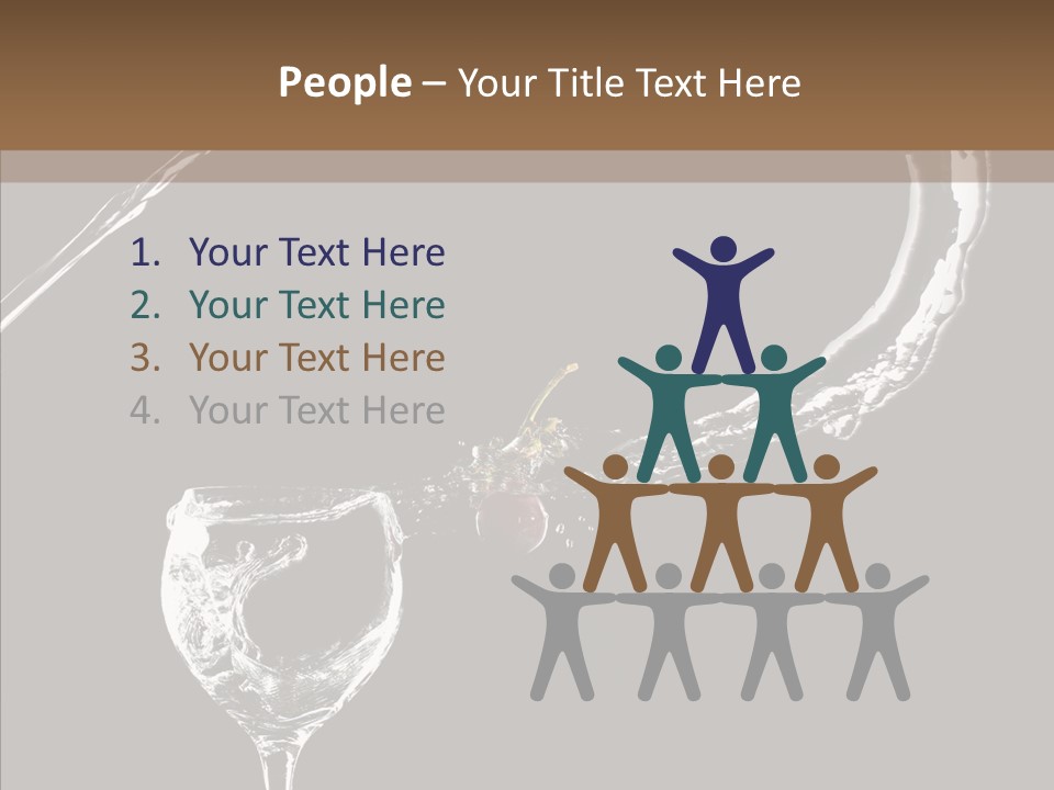 A Glass Of Wine With A Cherry On Top Of It PowerPoint Template