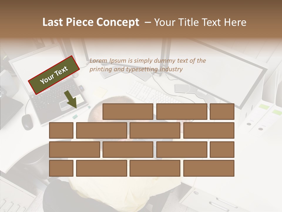 Chair Character Trategy PowerPoint Template