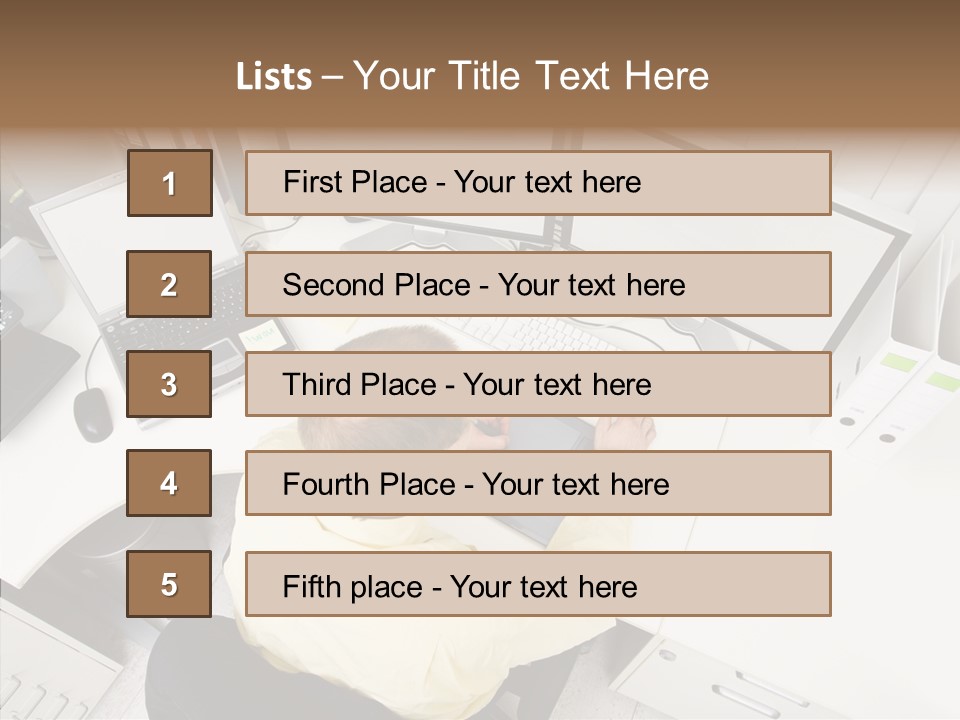Chair Character Trategy PowerPoint Template