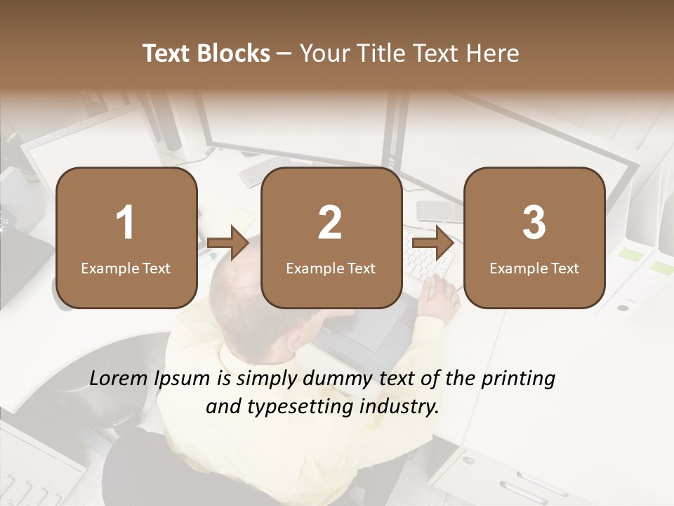 Chair Character Trategy PowerPoint Template
