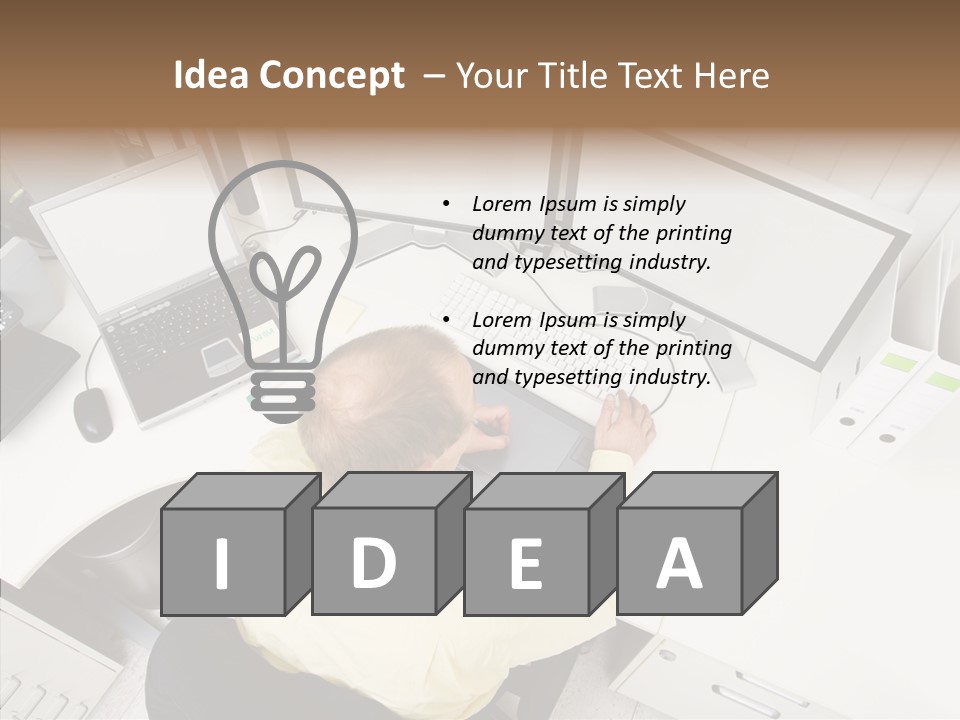 Chair Character Trategy PowerPoint Template